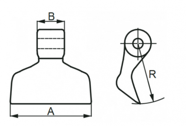 Молоток FP008F14 для мульчера  Молоток FP008F14 для мульчера