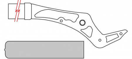 Ручка+держатель наковальни T30-R12 для сучкорезов Vesco T30-40 80см